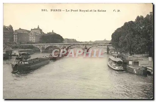 Paris Ansichtskarte AK Le pont royal et la Seine