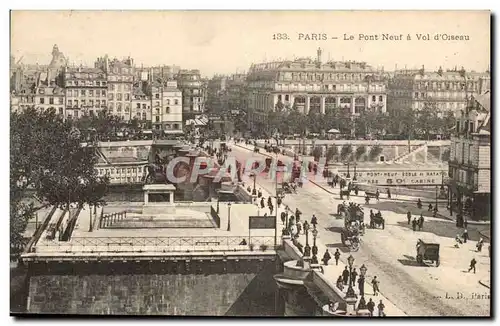 Paris Cartes postales Le pont neuf a vol d&#39oiseau