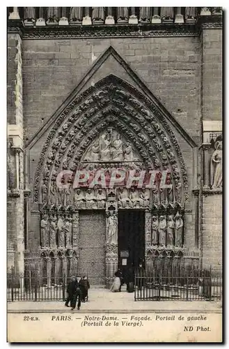 Paris Ansichtskarte AK Notre DAme Facade Portail de gauche (portail de la vierge)