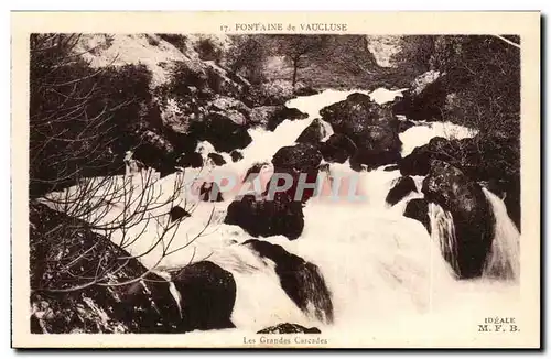 Fontaine du Vaucluse Ansichtskarte AK Les grandes cascades