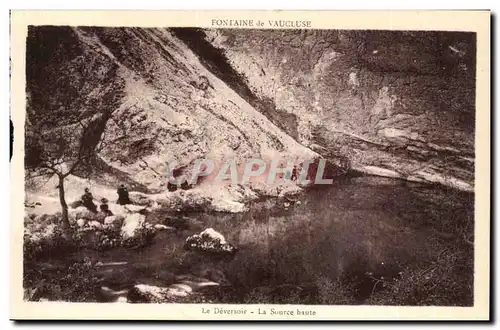 Fontaine du Vaucluse Ansichtskarte AK Le deversoir La source haute