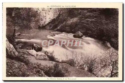 Fontaine du Vaucluse Ansichtskarte AK La source haute a sa naissance