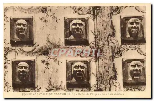 St Savin Cartes postales L'eglise abbatiale Buffet de l'orgue Les trois chantres