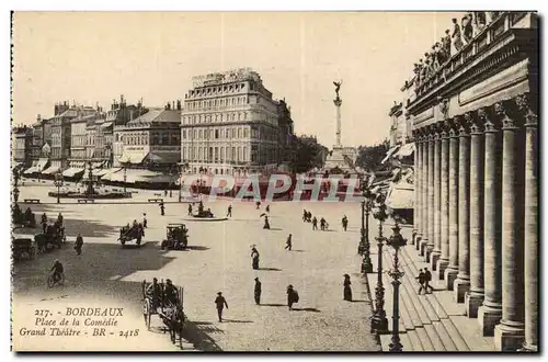 Bordeaux Ansichtskarte AK Place de la Comedie Grand Theatre