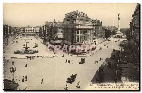 Bordeaux Cartes postales les allees de Tourny et le cours du XXX Juillet