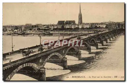 Bordeaux Cartes postales Le pont sur la Garonne