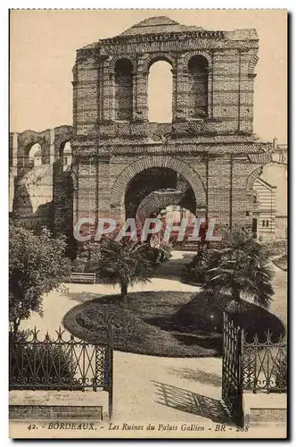 Bordeaux Cartes postales Les ruines du palais Galien