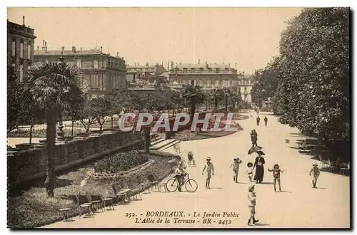 Bordeaux Ansichtskarte AK Le jardin public L&#39allee de la terrasse