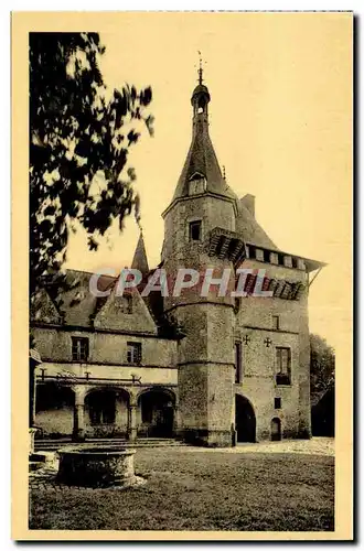 Talcy Ansichtskarte AK Le chateau Facade sur la cour Le donjon l&#39escalier la galerie et le puits