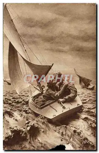 Cartes postales Tom Hermes A Gonfie viele (bateau)