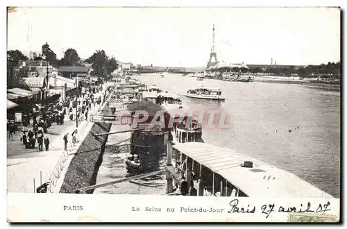 Paris Ansichtskarte AK La SEine au pont du jour (Tour Eiffel)