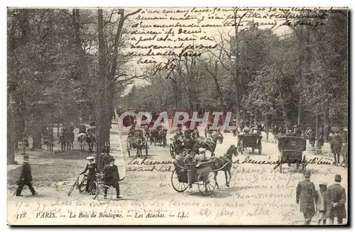 Paris Ansichtskarte AK Le bois de Boulogne Les Acacias (chevaux caleches)