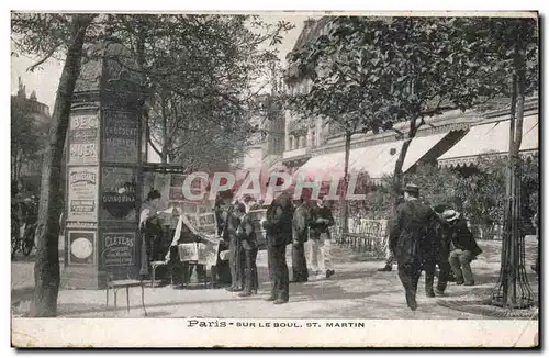 Paris Ansichtskarte AK Sur le boulevard Saint Martin (marchande de journaux)