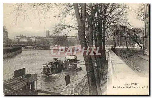 Paris Cartes postales La Seine au quai Bourbon