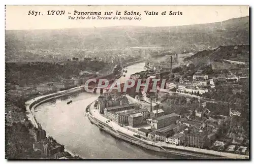 Lyon Ansichtskarte AK Panorama sur la Saone Valse et Serin