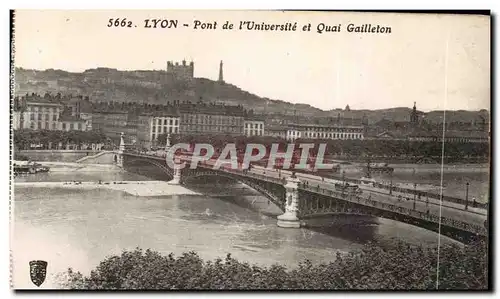 Lyon Ansichtskarte AK Pont de l&#39universite et quai Gailleton