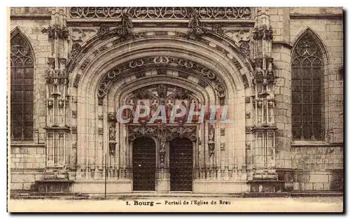 Bourg Cartes postales Le portail de l'eglise de Brou
