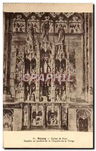 Bourg Ansichtskarte AK Retable en marbre de la chapelle de la vierge Eglise de Brou