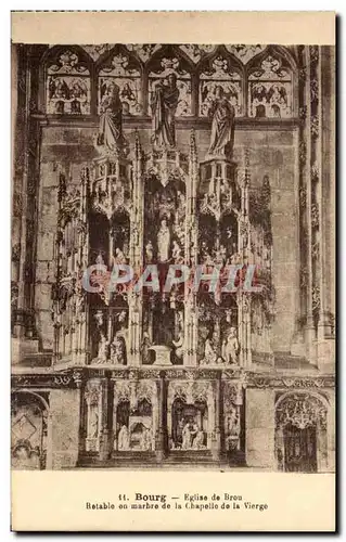 Bourg Cartes postales Retable en marbre de la chapelle de la vierge Eglise de Brou