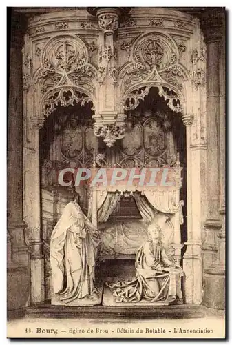 Bourg Cartes postales Details du retable L'annonciation Eglise de Brou