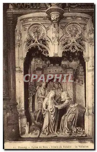 Bourg Ansichtskarte AK Details du retable La visitation Eglise de Brou