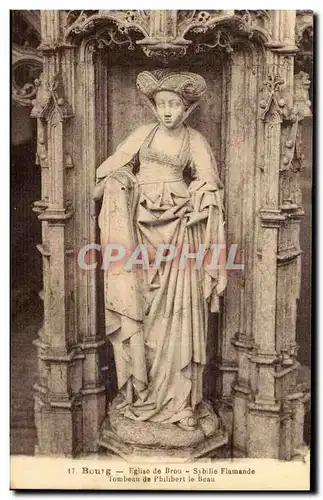 Bourg Cartes postales Statue Flamande Tombeau de Philibert le Beau Eglise de Brou