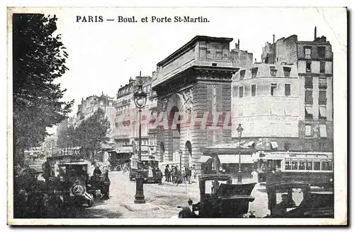 Paris Cartes postales Boulevard et Porte Saint Martin