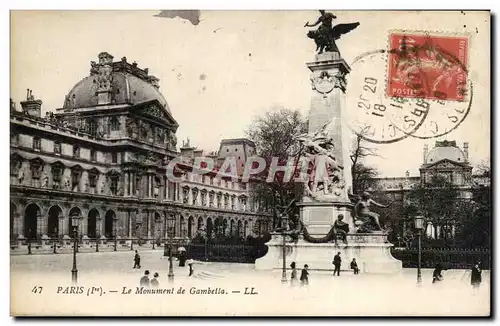 Paris Ansichtskarte AK Le monument de Gambetta (Louvre)