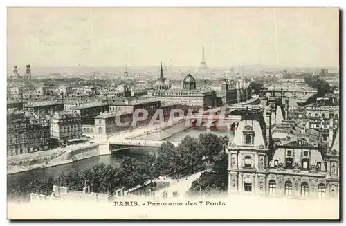 Paris Cartes postales Panorama des 7 ponts