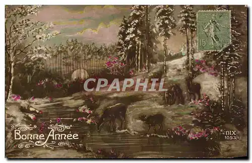 Cartes postales FAntaisie Bonne annee