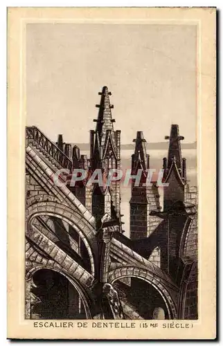 Cartes postales CMont Saint Michel Escalier de dentelle (15eme)