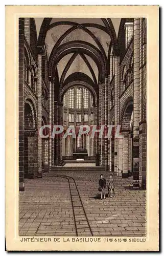 Cartes postales CMont Saint Michel Interieur de la basilique (11 et 15eme)