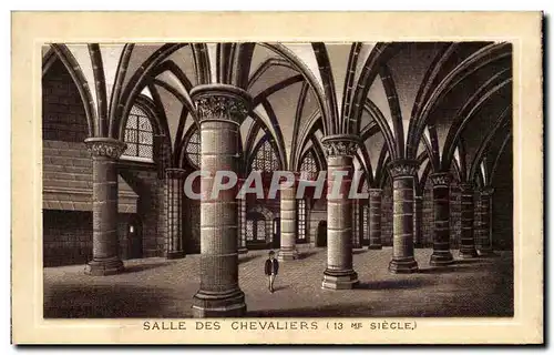 Cartes postales Mont Saint Michel Salle des chevaliers (13eme)