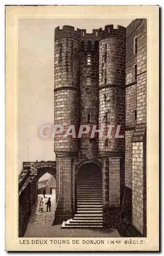 Cartes postales Mont Saint Michel Les deux tours du donjon (14eme)