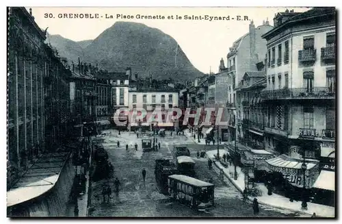 Grenoble Ansichtskarte AK La place Grenette et le Saint Eynard