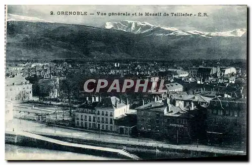 Grenoble Ansichtskarte AK Vue generale et le Massif de Taillefer