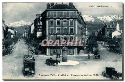 Grenoble Cartes postales Avenues Felix Viallet et Alsace Lorraine (Hotel de SAvoie)