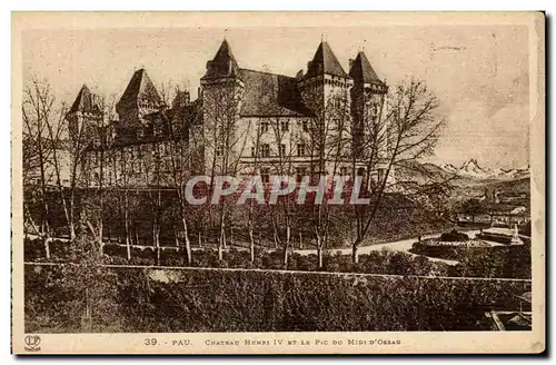 Pau Ansichtskarte AK Le chateau Henri IV et le pic du midi d&#39Ossau