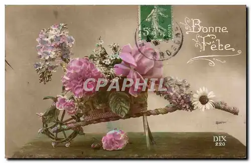 Cartes postales Fantaisie Fleurs Bonne fete