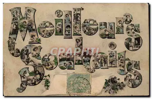 Cartes postales Fantaisie Meilleurs souhaits