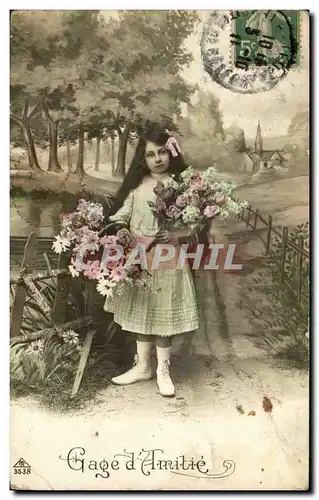 Cartes postales Fantaisie Enfant Gage et amitie