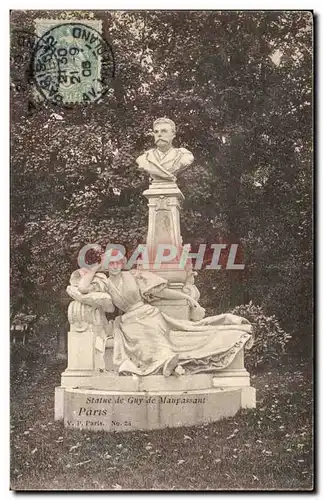 Paris Ansichtskarte AK Statue de Guy de Maupassant