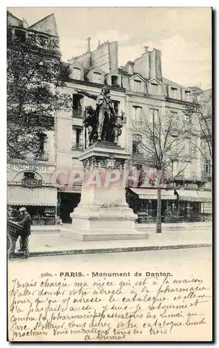 Paris Cartes postales monument de Danton