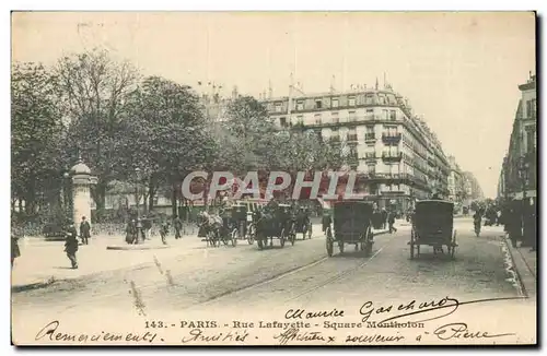 Paris Ansichtskarte AK Rue Lafayette Sqaure Montholon