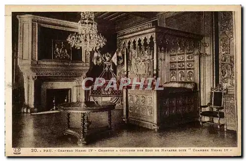 Pau Cartes postales le chateau de Henri IV Chambre a coucher des rois de Navarre dite chambre Henri IV