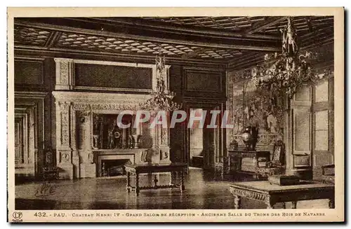 Pau Ansichtskarte AK le chateau de Henri IV Grand salon de reception Ancienne salle du trone des rois de Navarre