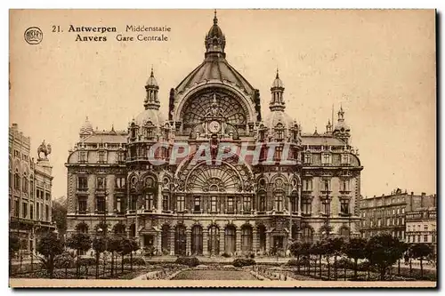 Belgique Belgie Anvers Cartes postales Gare centrale