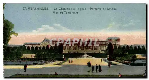 Versailles Cartes postales Le chateau sur le parc Parterre de Latone