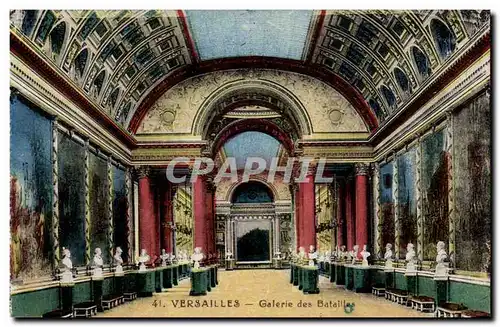 Versailles Cartes postales Le chateau Galerie des batailles