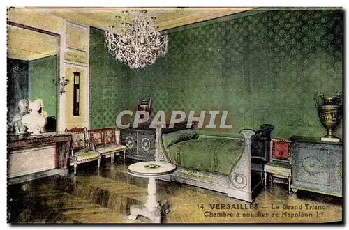 Versailles Cartes postales Le chateau Le grand trianon Chambre a coucher de Napoleon 1er